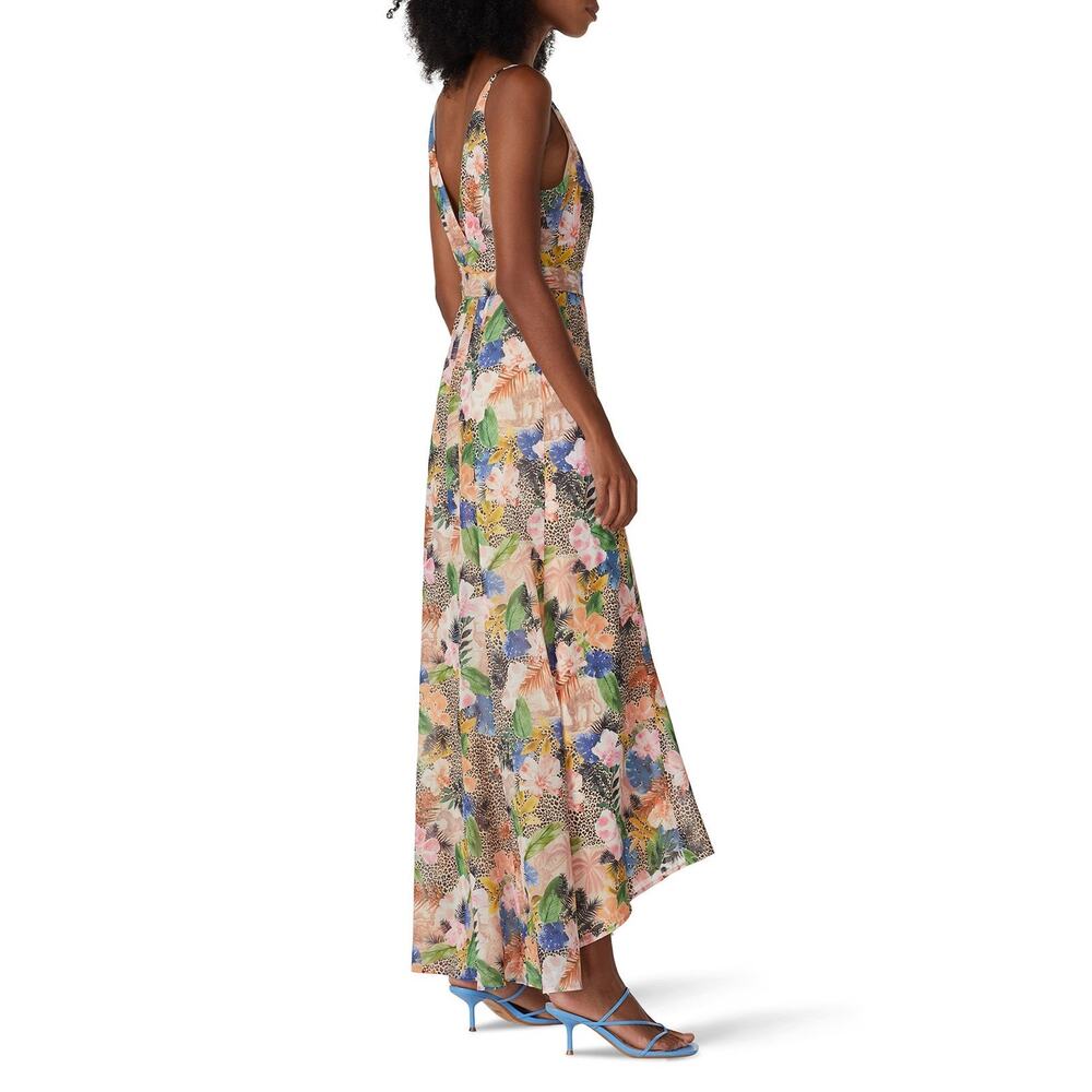 Hutch Leah Wrap Maxi Dress Sunset Floral Safari Print Boho Size M - Picture 2 of 14
